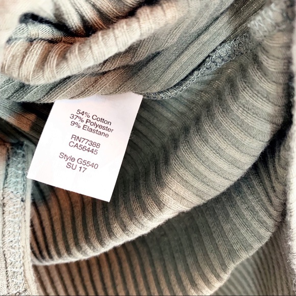 SOLD Madewell Lace Up Ribbed Bodysuit Olive Green - Picture 5 of 5